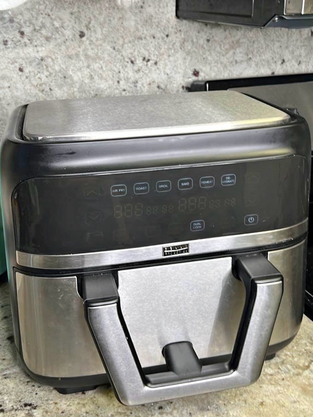BellaPro Stainless Steel Digital Air Fryer Oven - Black & Silver
